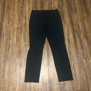 COS Cropped Office Pants Women's 6 Black Pull On Size Zip Slim Fit Stretchy